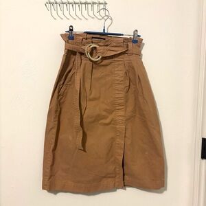 Banana Republic Camel A-Line Skirt with Belt